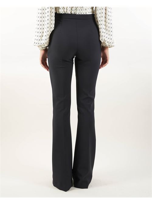 Pantalone palazzo in crêpe stretch con morsetto Elisabetta Franchi ELISABETTA FRANCHI | Pantalone | PA02246E2110